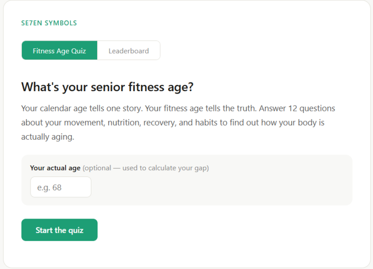 We Just Built Something New: Find Out Your Senior Fitness Age